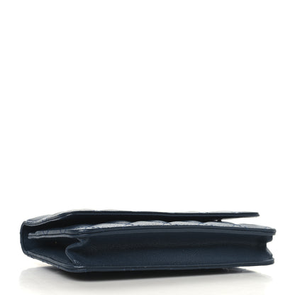 Chanel Caviar Quilted Wallet on Chain WOC Blue 4 of 11