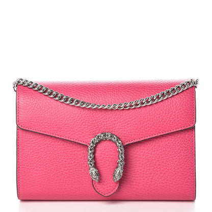 Gucci Dollar Calfskin Crystal Mini Dionysus Chain Wallet Box Pink 1 of 8