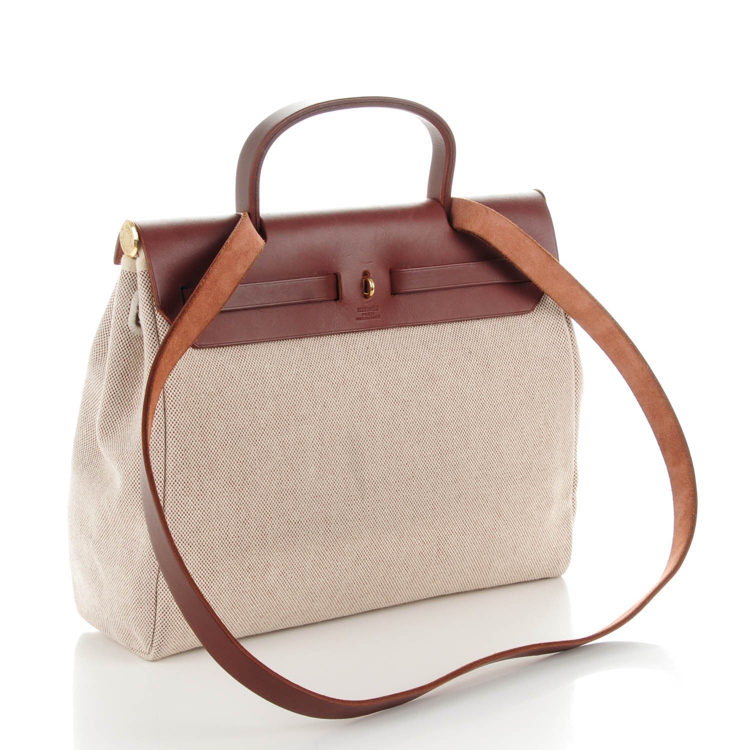 Hermes Barenia Toile Herbag 30 PM Natural 3 of 9