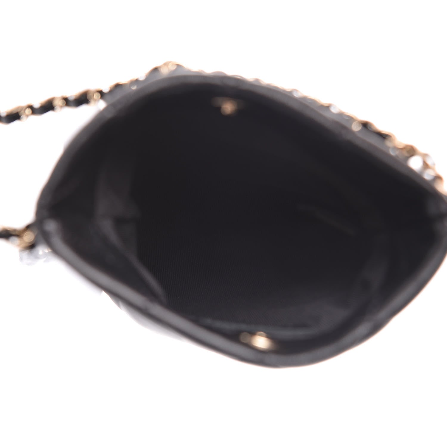 Chanel Lambskin Quilted Chain Around Phone Holder Black 5 of 11