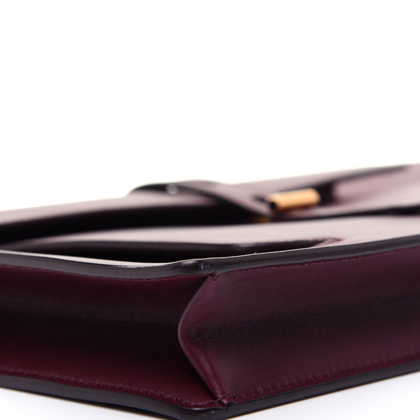 Calfskin Hollywood T Twist Pouch Bordeaux