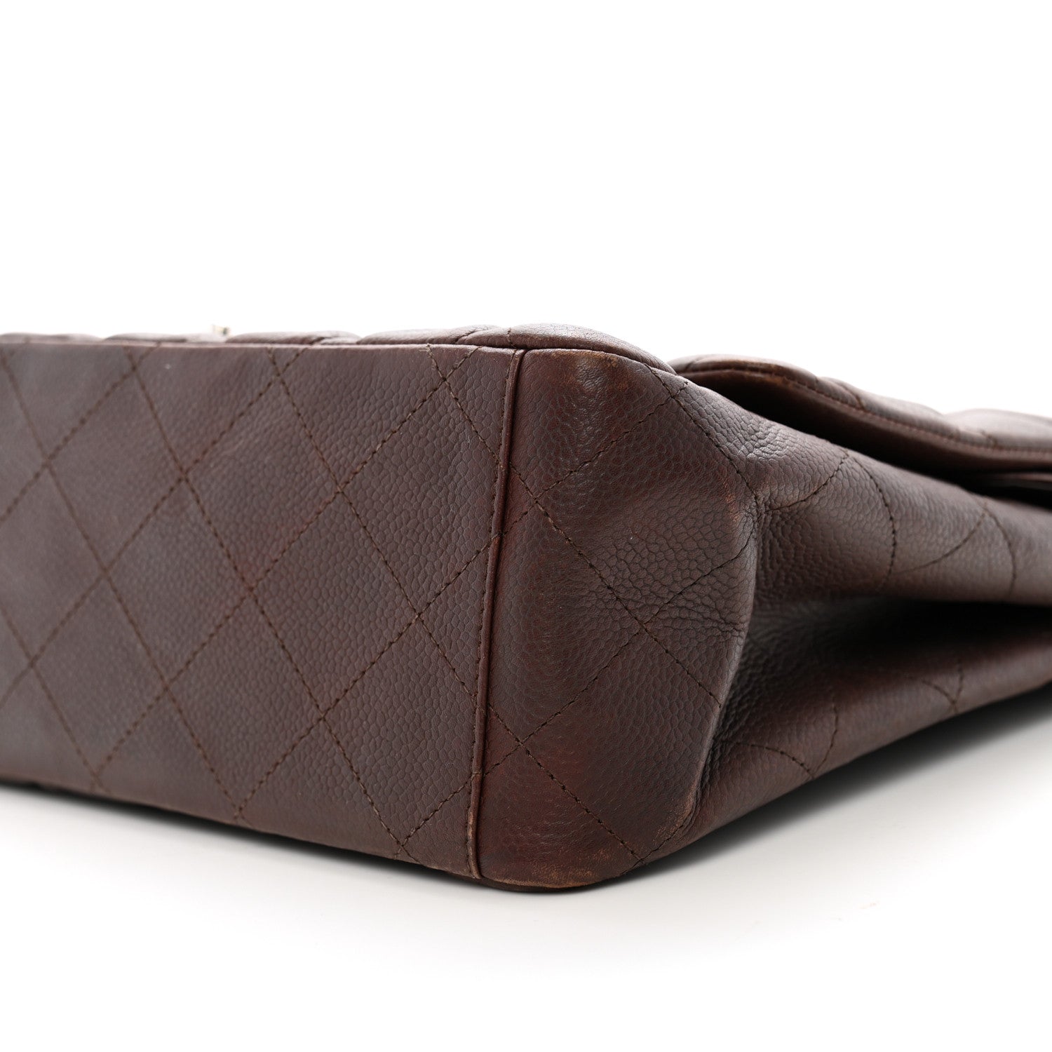 Chanel Caviar Quilted Maxi Double Flap Brown 10 of 12