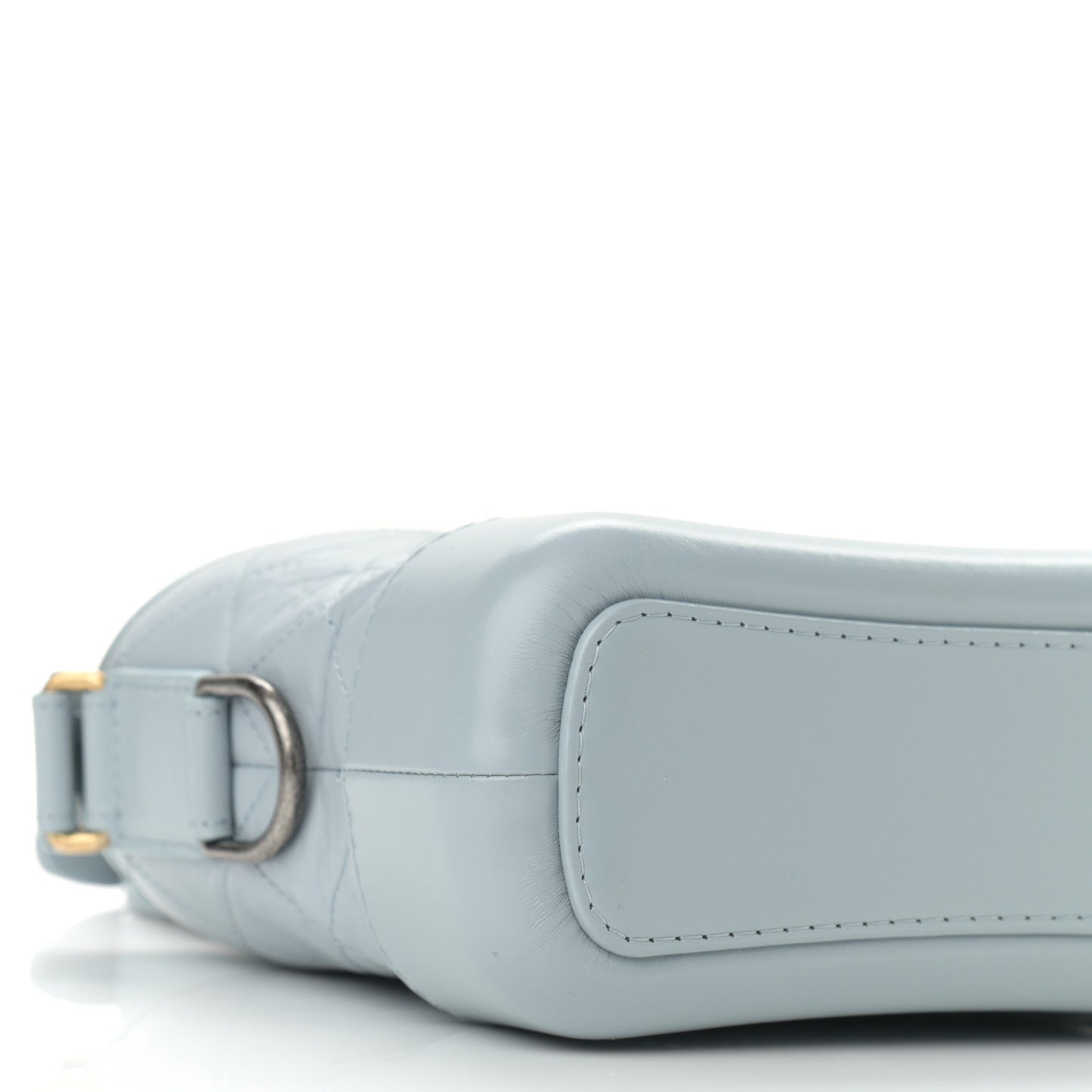 Aged Calfskin Quilted Small Gabrielle Hobo Light Blue