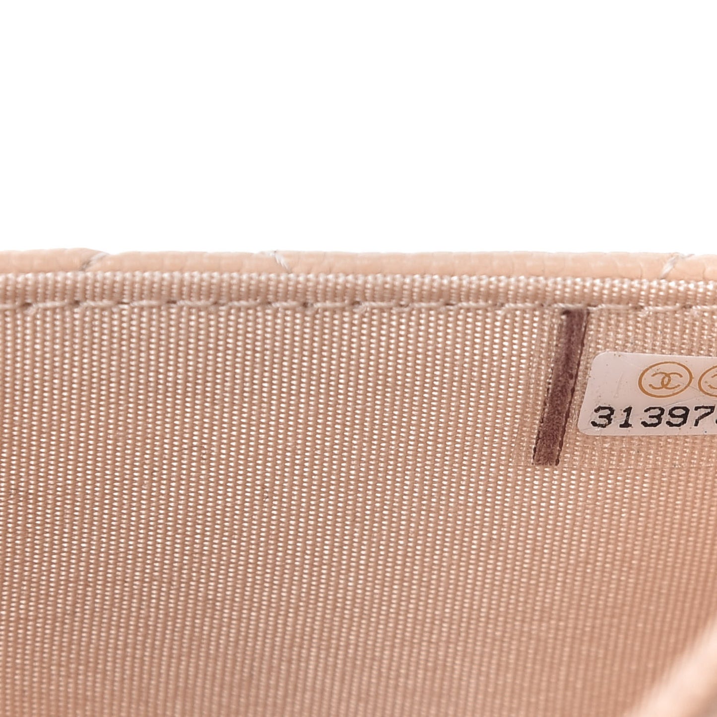 Caviar Quilted Coco Candy Wallet On Chain WOC Beige