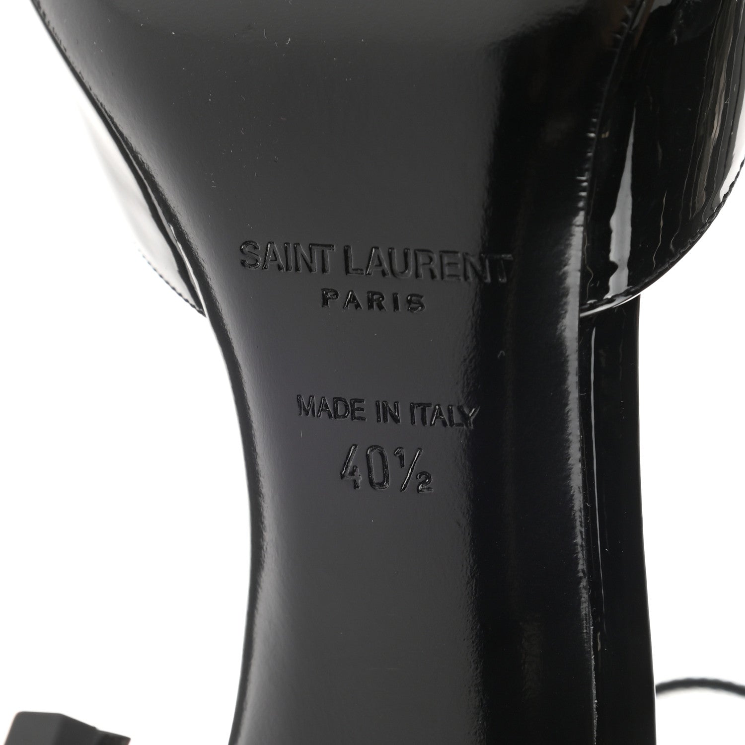 Saint Laurent Patent Opyum D'Orsay Pumps 40.5 Black 6 of 10