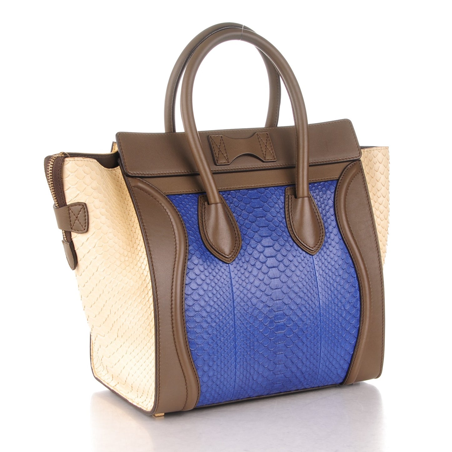 Python Smooth Calfskin Mini Tri-Color Luggage