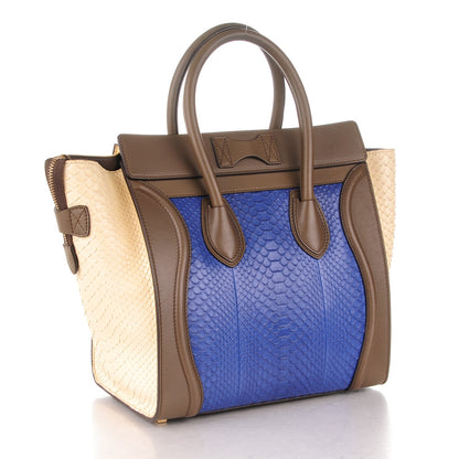 Celine Python Smooth Calfskin Mini Tri-Color Luggage 3 of 7