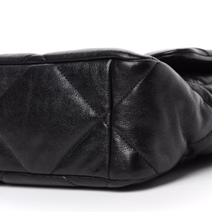 Chanel Lambskin Quilted Large 19 Flap Black 7 of 10