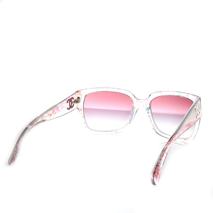 Chanel Acetate Multicolor Tweed CC Sunglasses 5220 Pink 3 of 4
