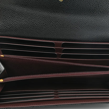 Chanel Caviar Quilted Large Gusset Flap Wallet Black 5 of 10