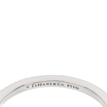 Tiffany Platinum Diamond Lucida Half Circle Wedding Band Ring 53 6.5 4 of 4