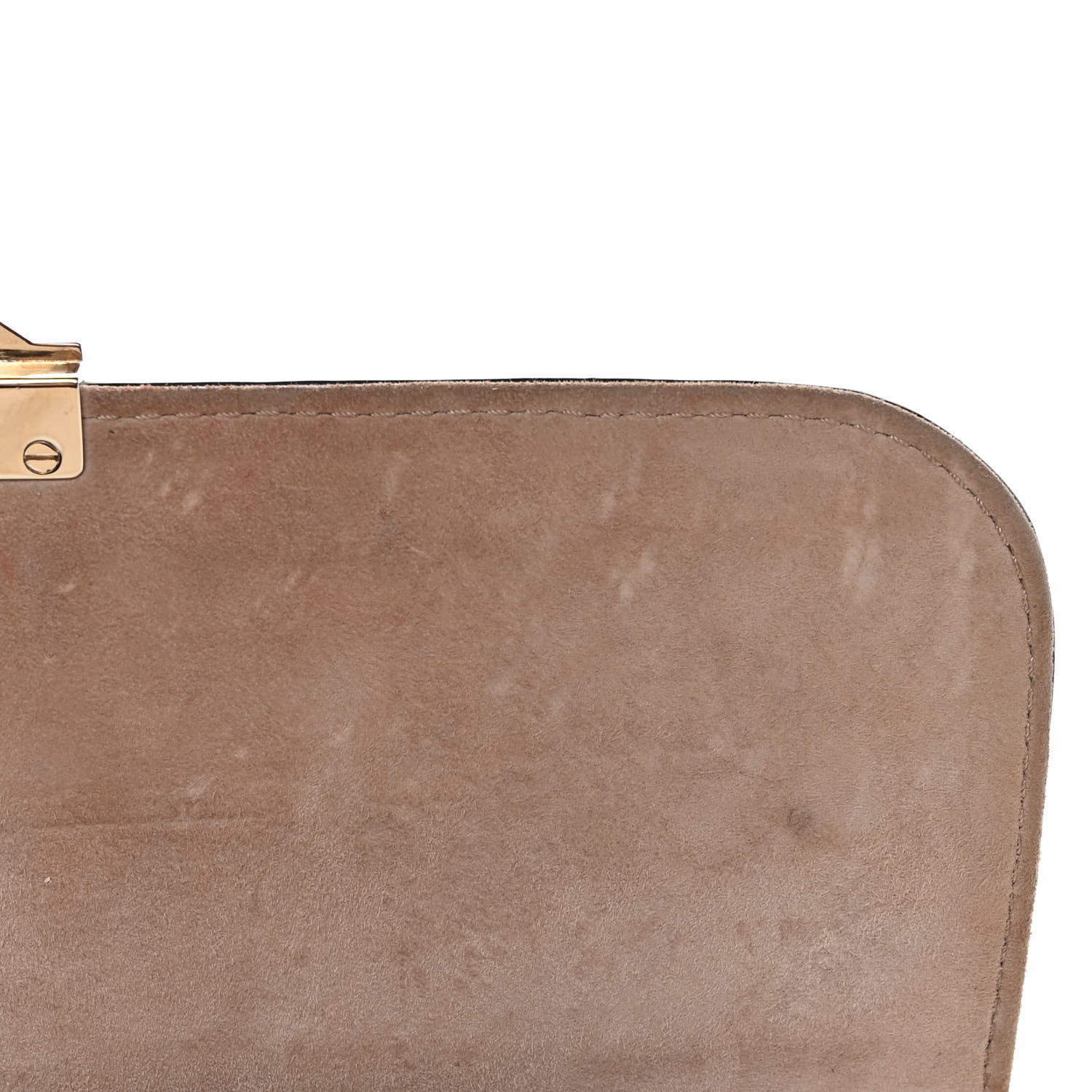 Valentino Garavani Vitello Embroidered Beaded Medium Glam Lock Rockstud Flap Beige 13 of 17