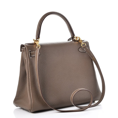 Hermes Taurillon Clemence Kelly Retourne 28 Etoupe 5 of 37