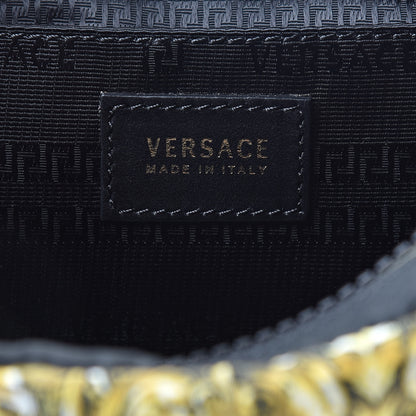 Versace Nylon Barocco Print Zip Pouch Black 6 of 6