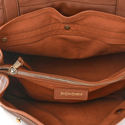 Saint Laurent Calfskin Canvas Medium Muse Two Brown 4 of 12