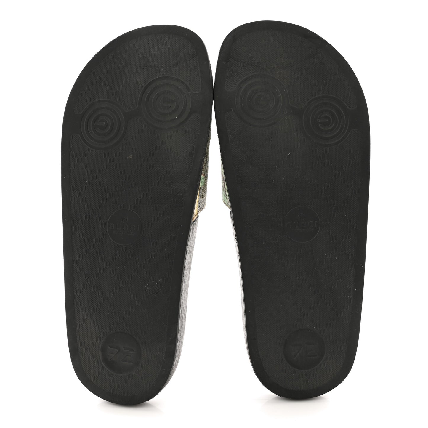 GG Supreme Monogram Tian Womens Slide Sandals 37 Beige Multicolor
