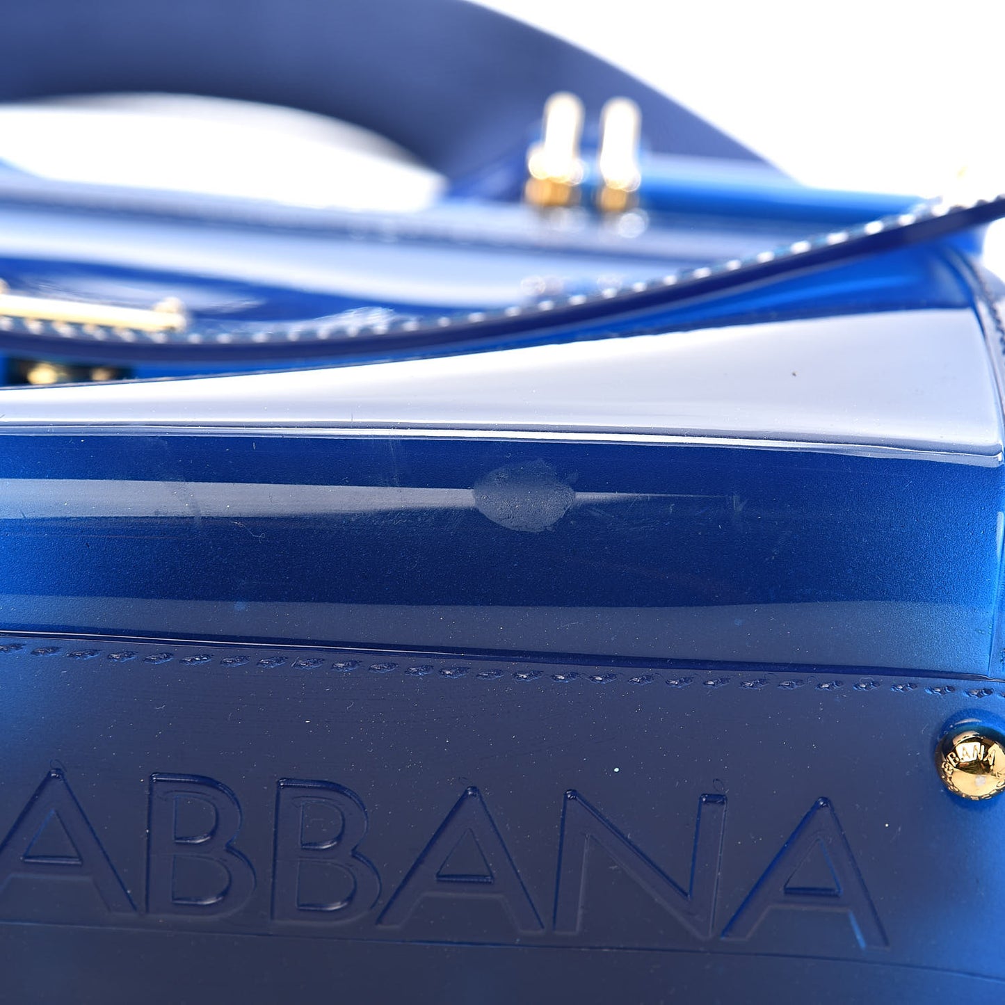 Rubber Semi Transparent Miss Sicily Satchel Blue