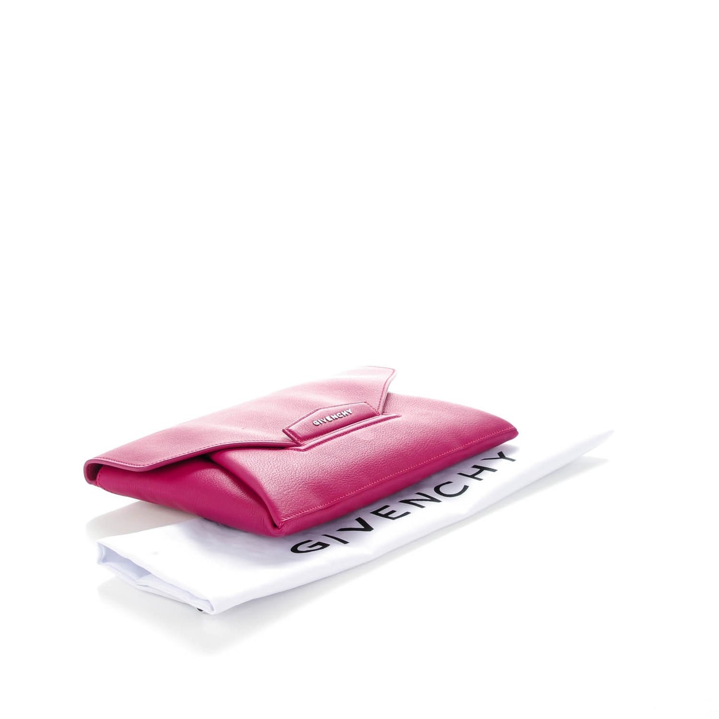 Sugar Goatskin Medium Antigona Envelope Clutch Magenta