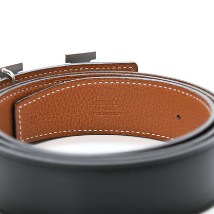 Hermes Box Togo 32mm H Belt 95 Black Gold 3 of 6