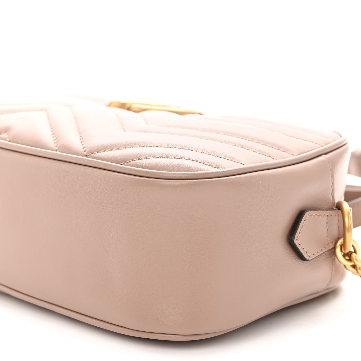 Gucci Calfskin Matelasse Small GG Marmont Chain Shoulder Bag Porcelain Rose 9 of 9