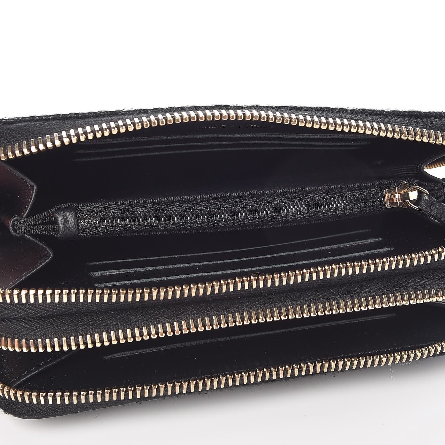 Chanel Caviar Quilted Large Gusset Double Zip Around Wallet Black 6 of 10