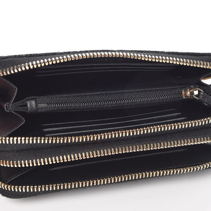 Chanel Caviar Quilted Large Gusset Double Zip Around Wallet Black 6 of 10