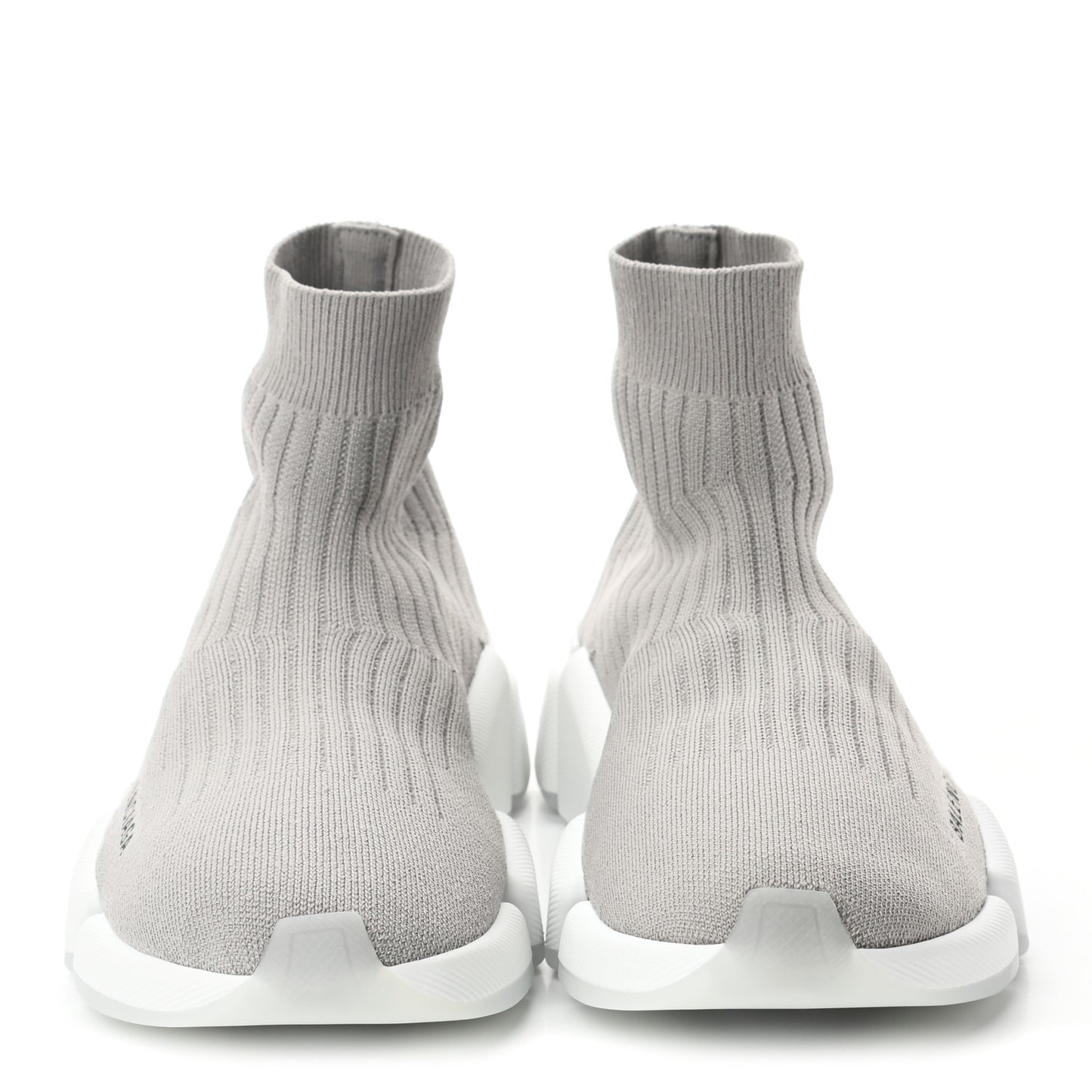 Ribbed Knit Womens Speed 2.0 Transparent Sole Sneakers 39 Baltic Grey White