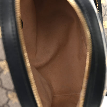 Gucci GG Supreme Monogram Bees Print Small Day Backpack Beige Oro Black 5 of 10