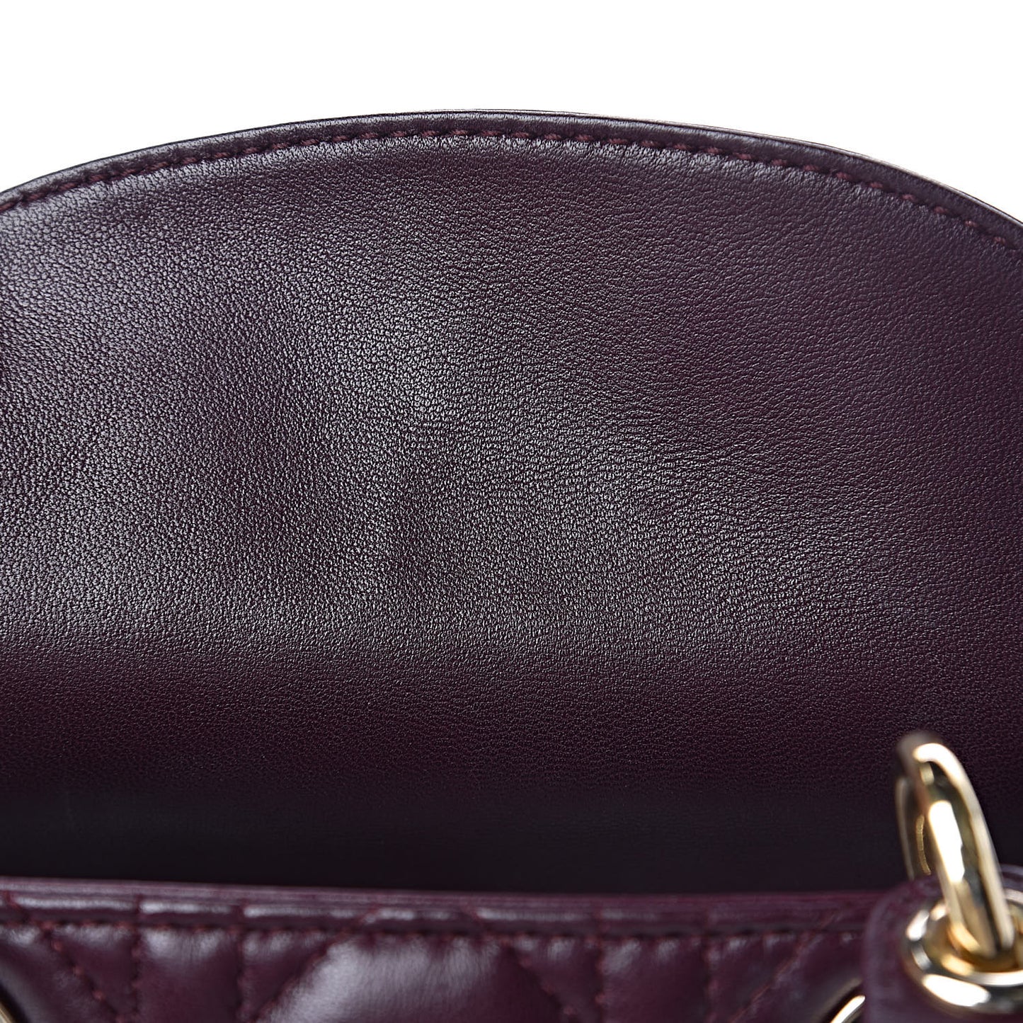 Lambskin Cannage Mini Lady Dior Plum