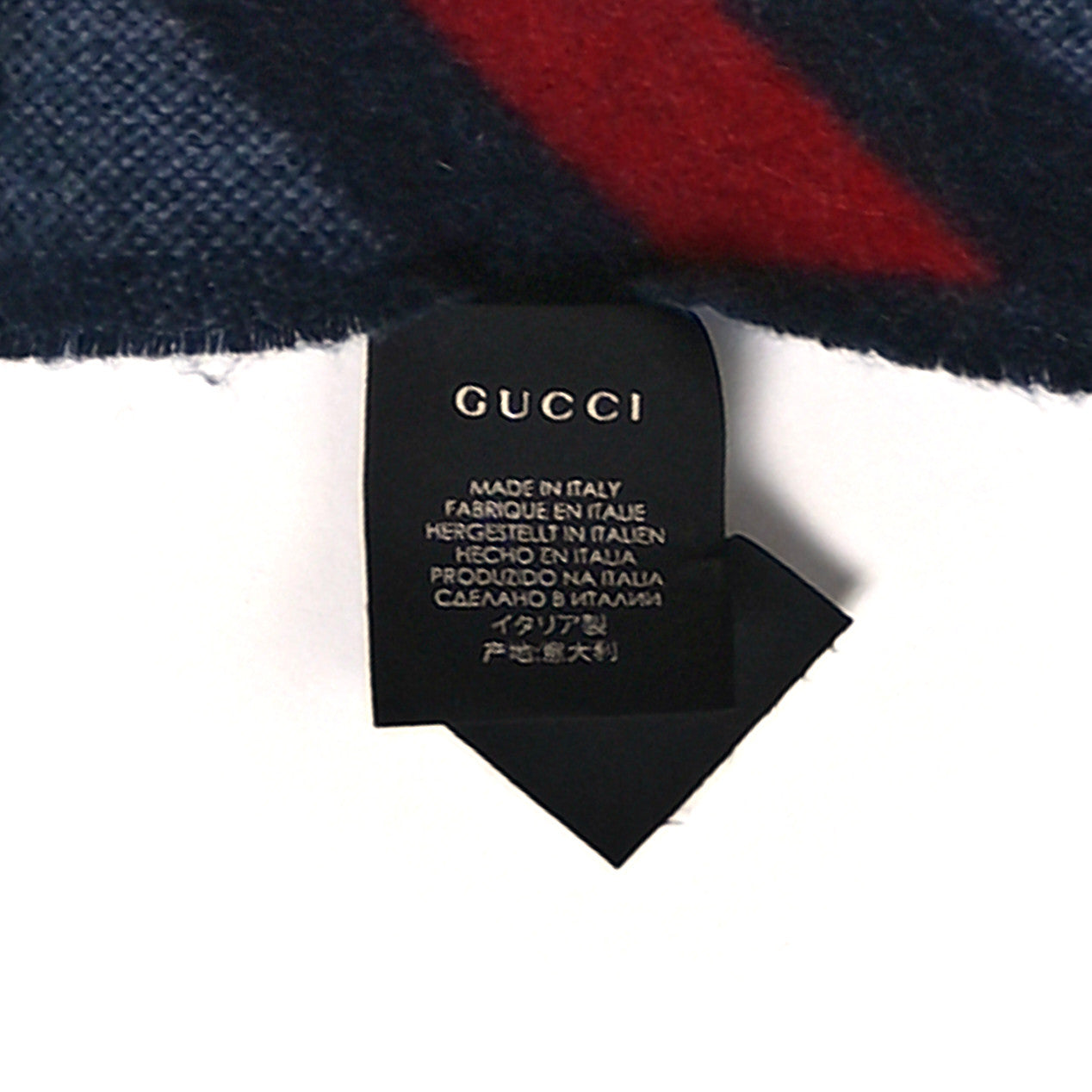 Gucci Wool Alpaca Monogram Web New Nikky Scarf Midnight Blue 4 of 4