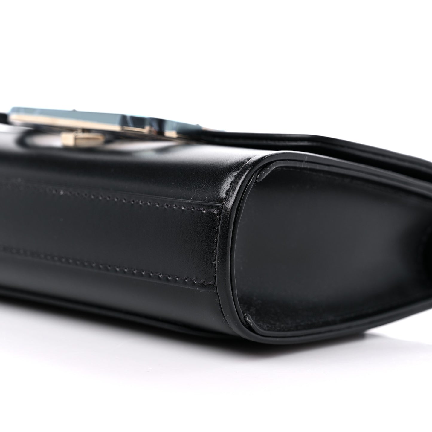 Smooth Calfskin Small VLogo Shoulder Bag Black