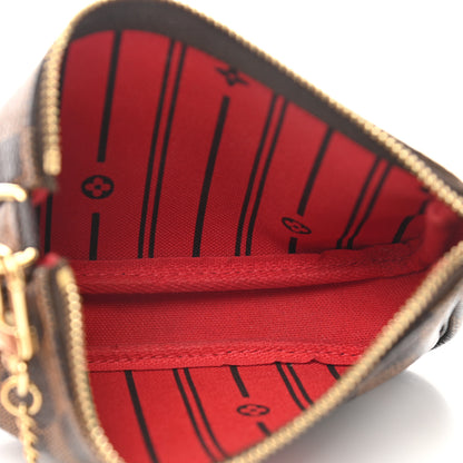 Louis Vuitton Damier Ebene Complice Trunks and Bags Mini Pochette Accessories Red 5 of 8