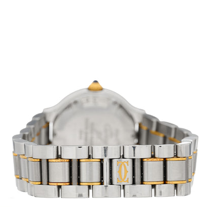 Cartier Stainless Steel 18K Yellow Gold 28mm Must De 21 Quartz Watch 3 of 4