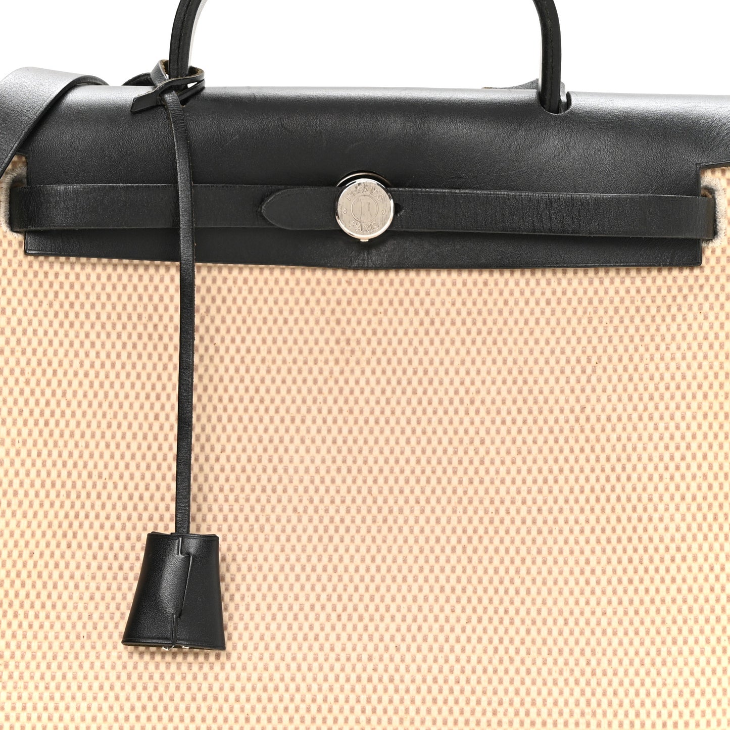 Toile GM Vache Calfskin Herbag 30 PM Natural Black Natural Black
