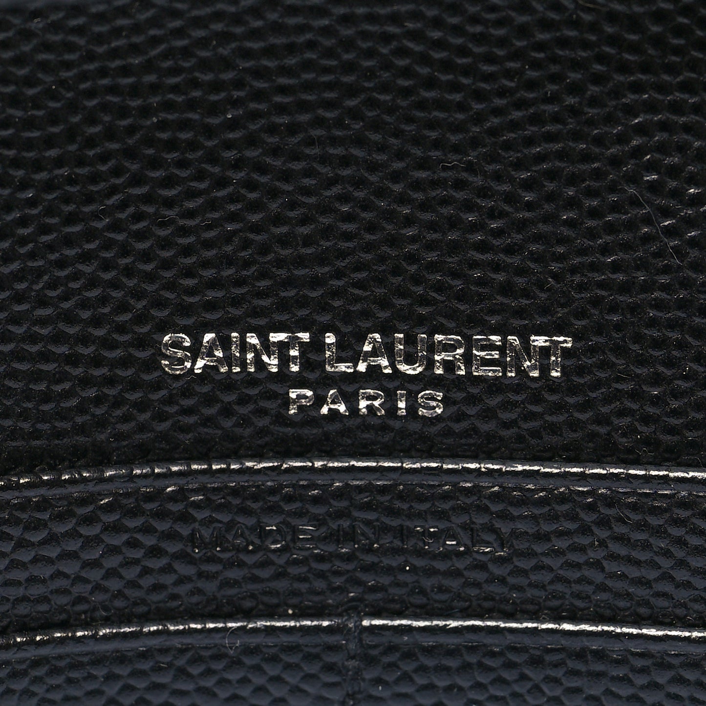 Grain De Poudre Matelasse Chevron Monogram Chain Wallet Black