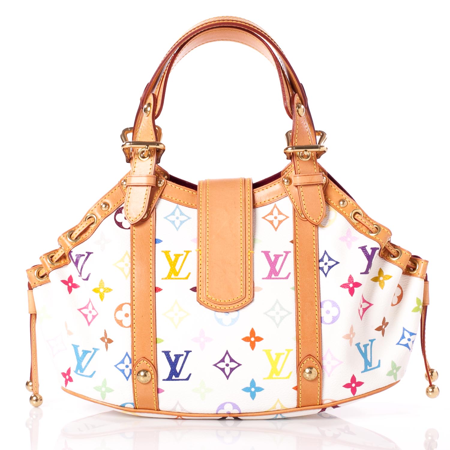 Louis Vuitton Monogram Multicolor Theda GM White 3 of 8