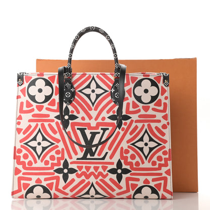 Louis Vuitton Monogram Giant Crafty Onthego GM Creme Rouge Black 12 of 12