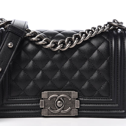 Chanel Caviar Quilted Small Boy Flap Black 9 of 9