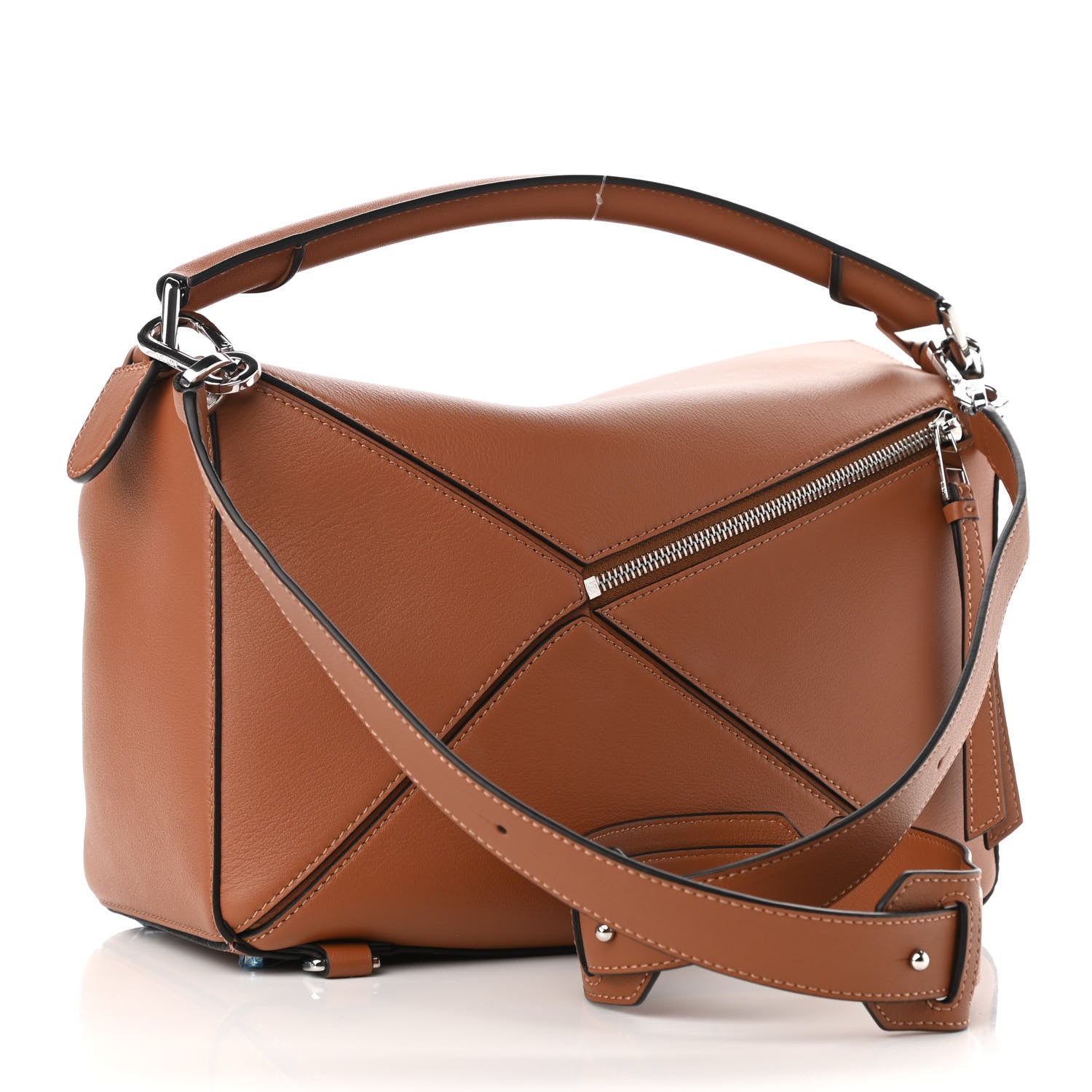 Loewe Calfskin Medium Puzzle Bag Tan 3 of 9