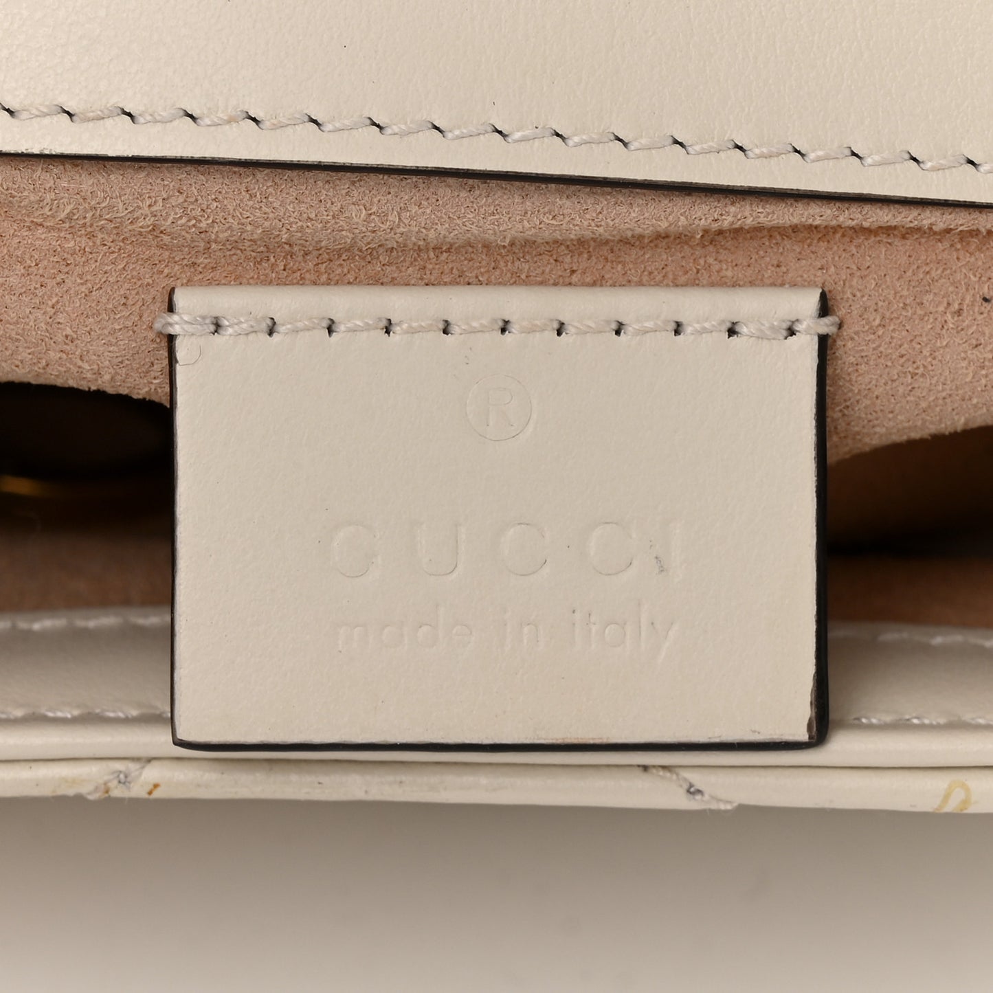 Calfskin Matelasse Super Mini GG Marmont Shoulder Bag White