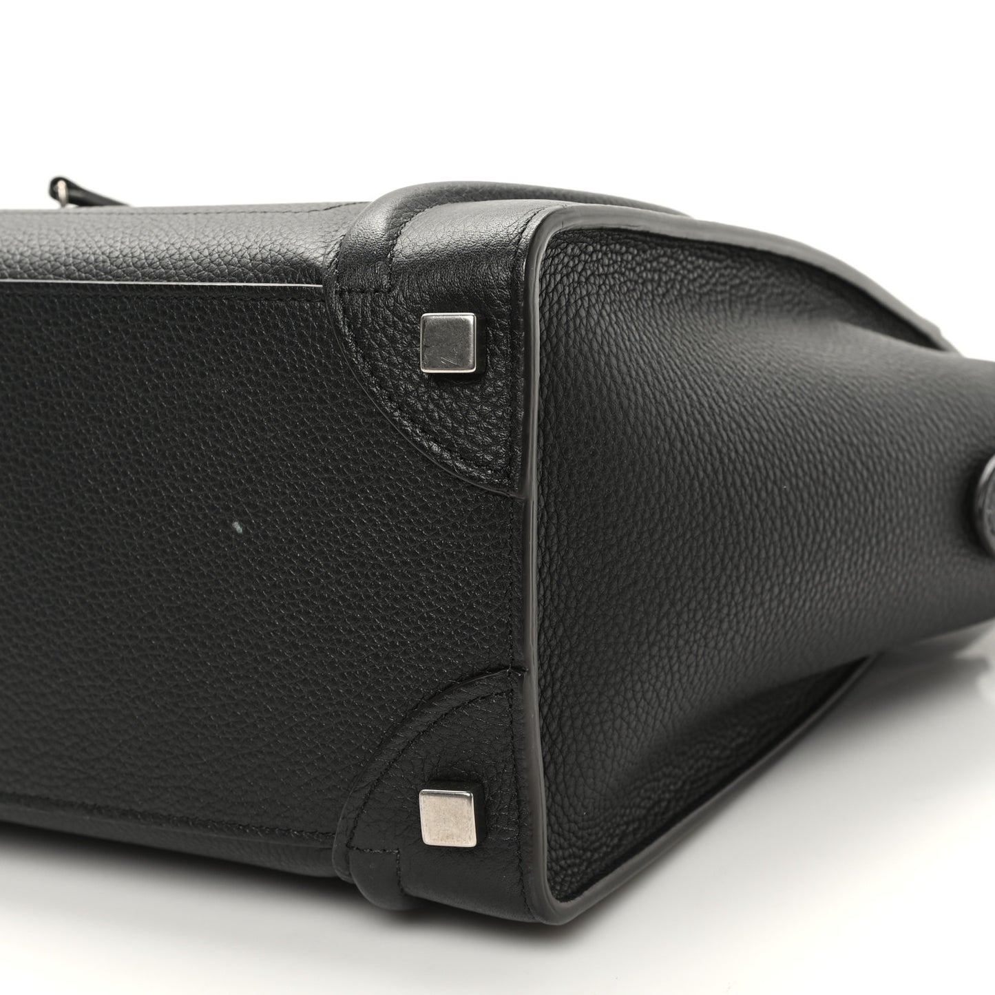Drummed Calfskin Micro Luggage Black
