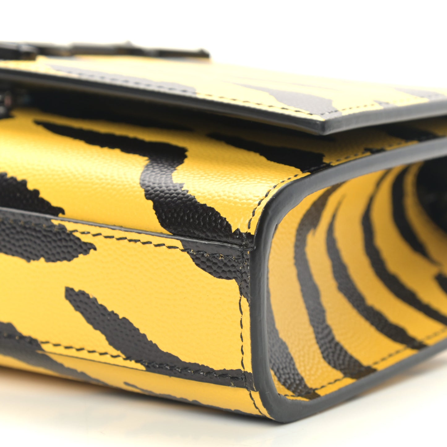 Grain De Poudre Zebra Print Small Classic Monogram Kate Satchel Yellow