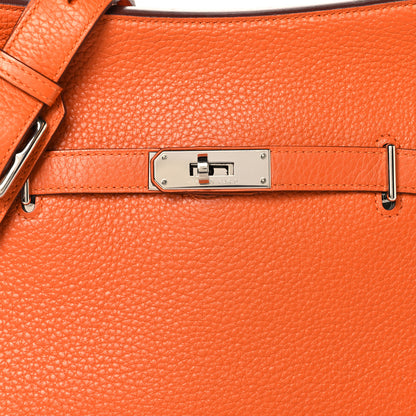 Hermes Taurillon Clemence Jypsiere 28 Orange 8 of 12
