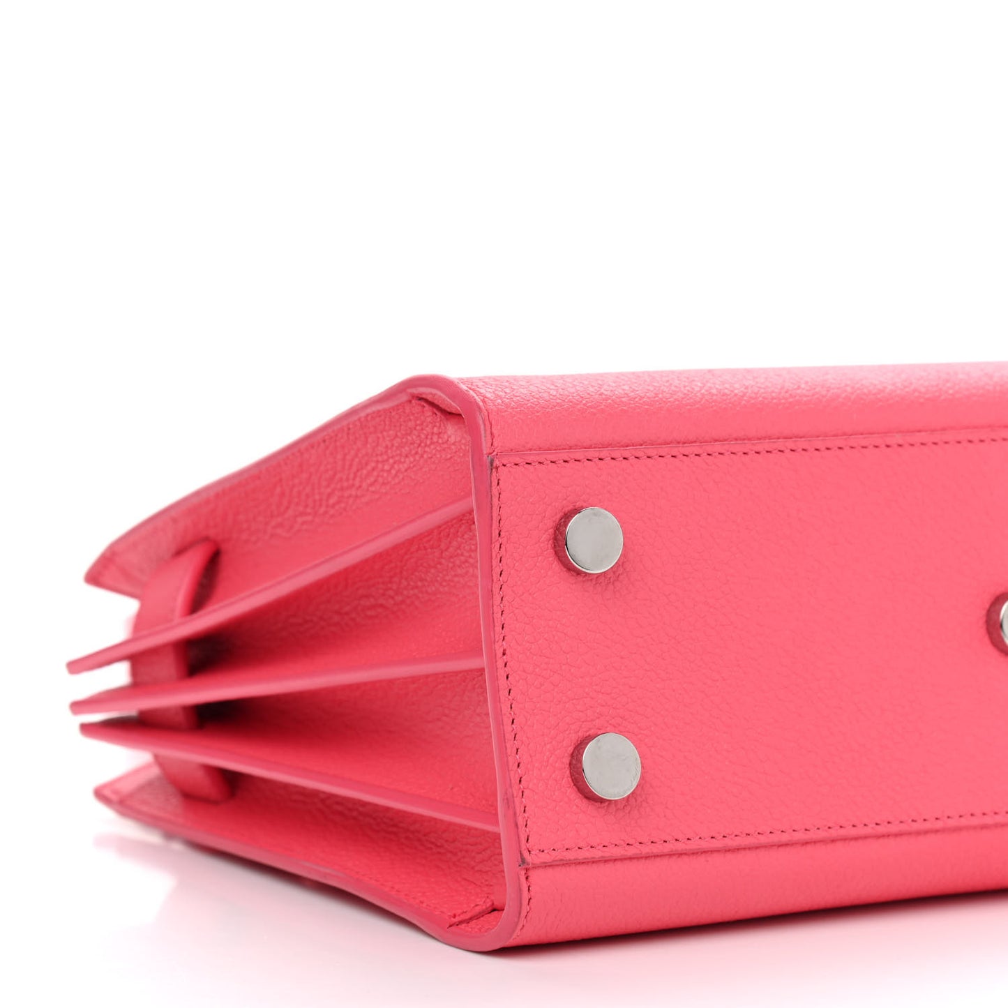 Grained Calfskin Nano Sac De Jour Coral