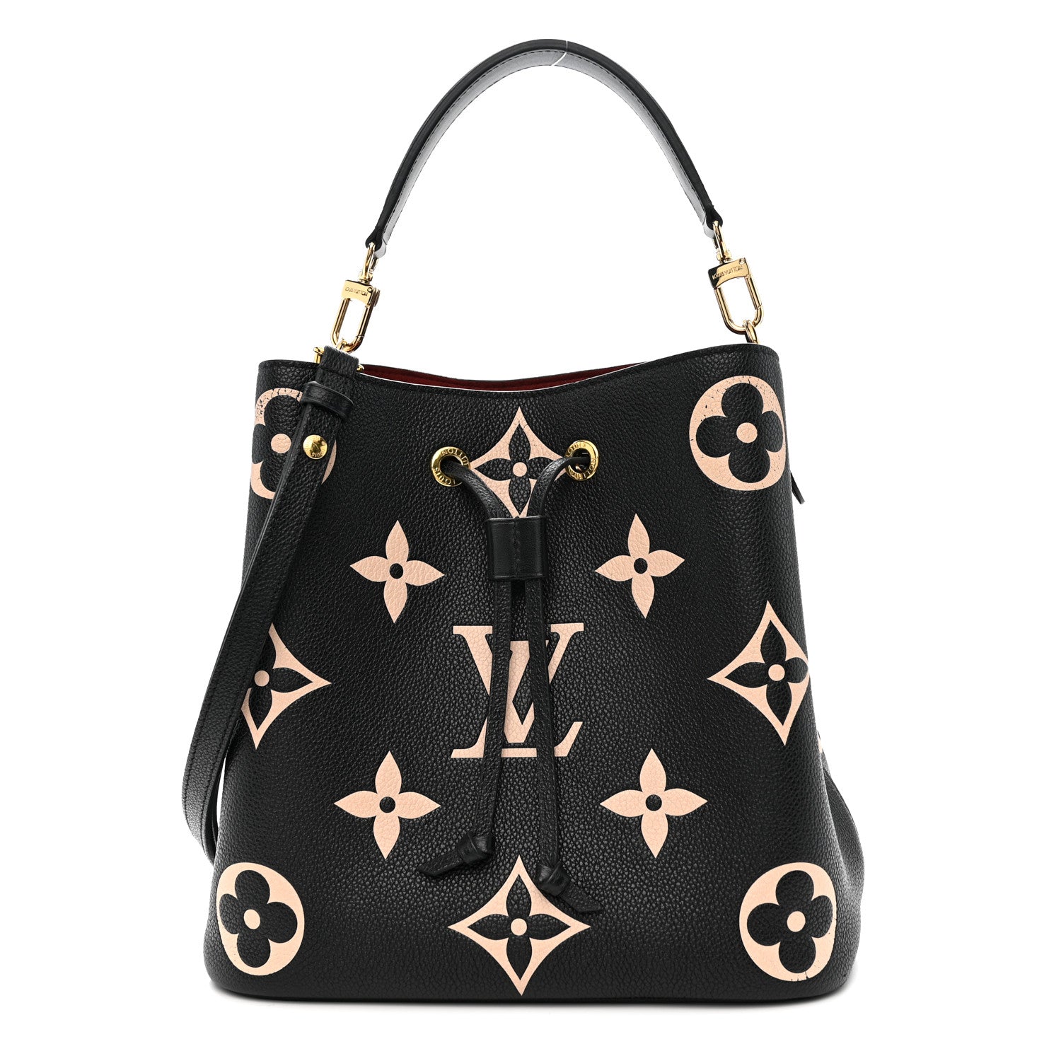 Louis Vuitton Empreinte Monogram Giant Neonoe MM Black Beige 1 of 11