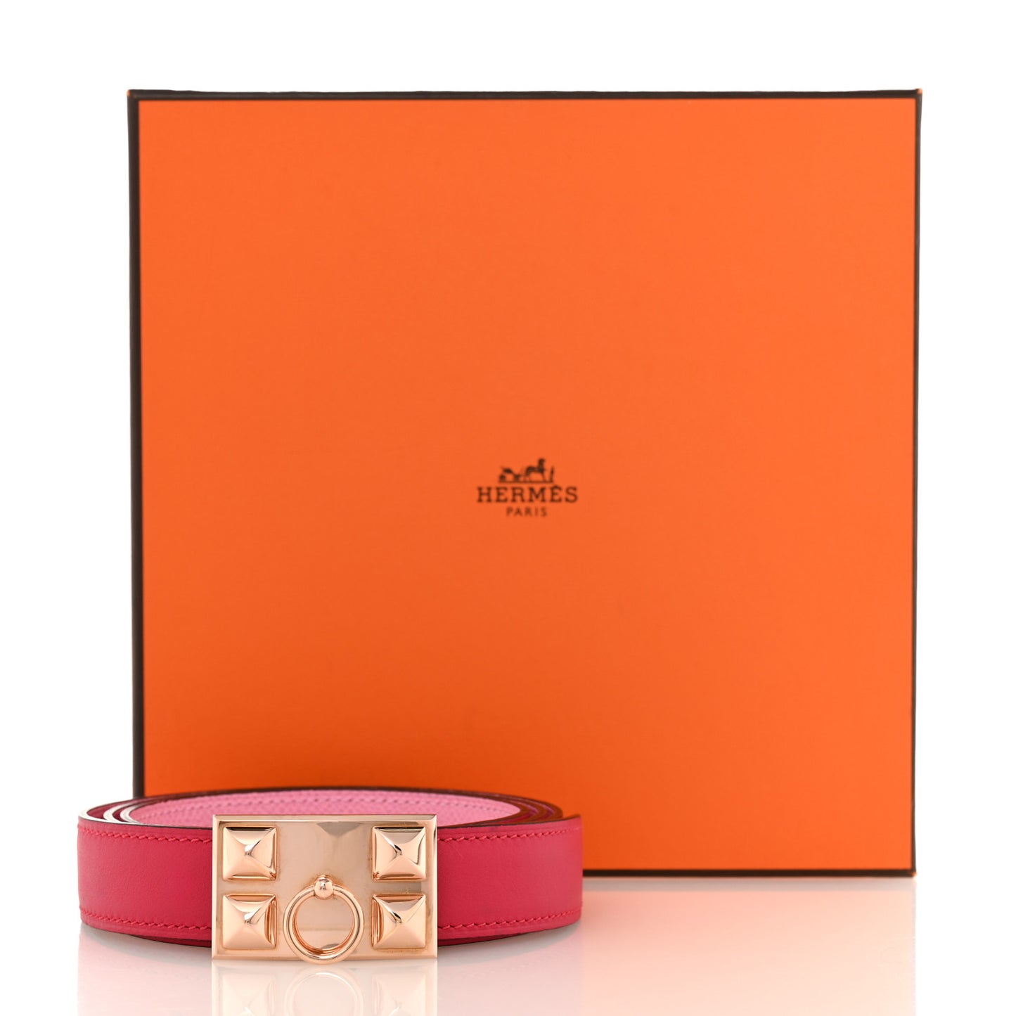 Epsom Swift 24mm Collier De Chien CDC Belt 90 36 Rose Confetti Rose Mexico