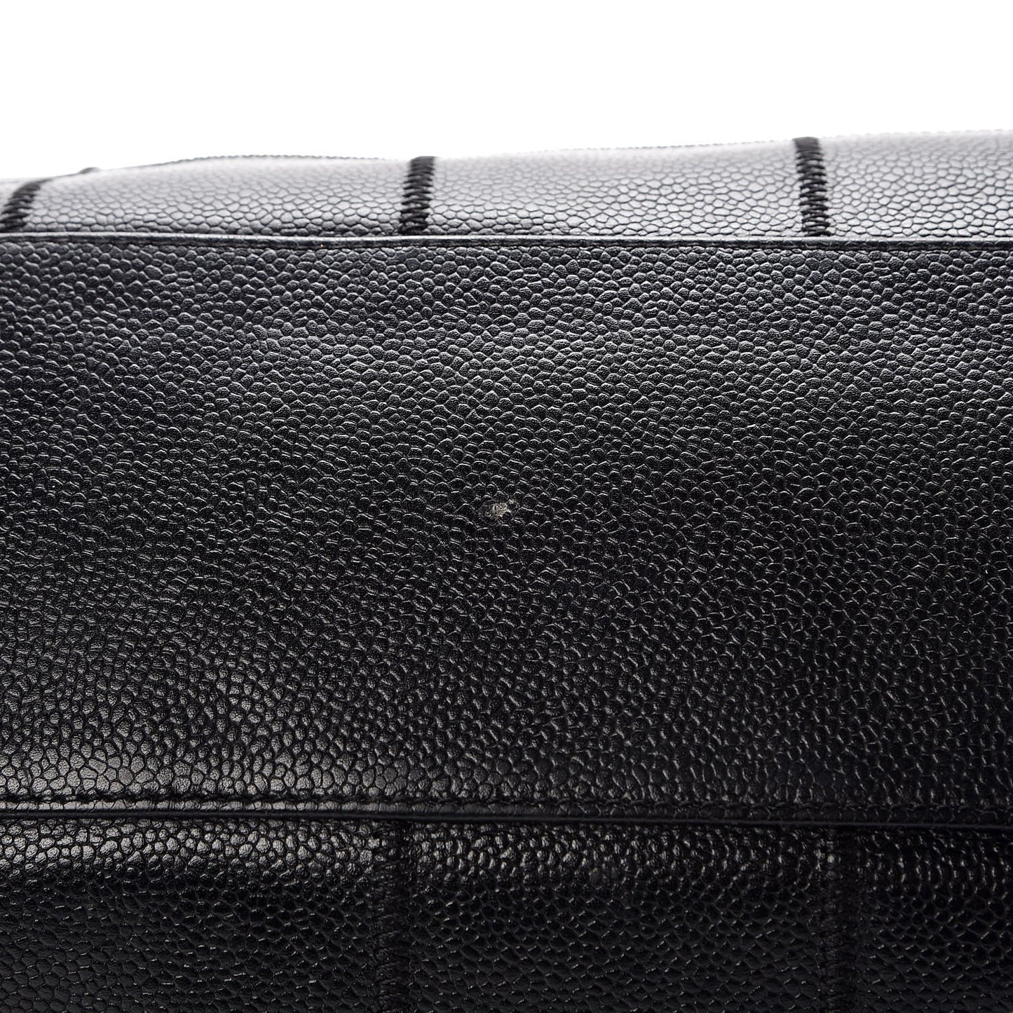 Caviar Square Stitched Medium Tote Black