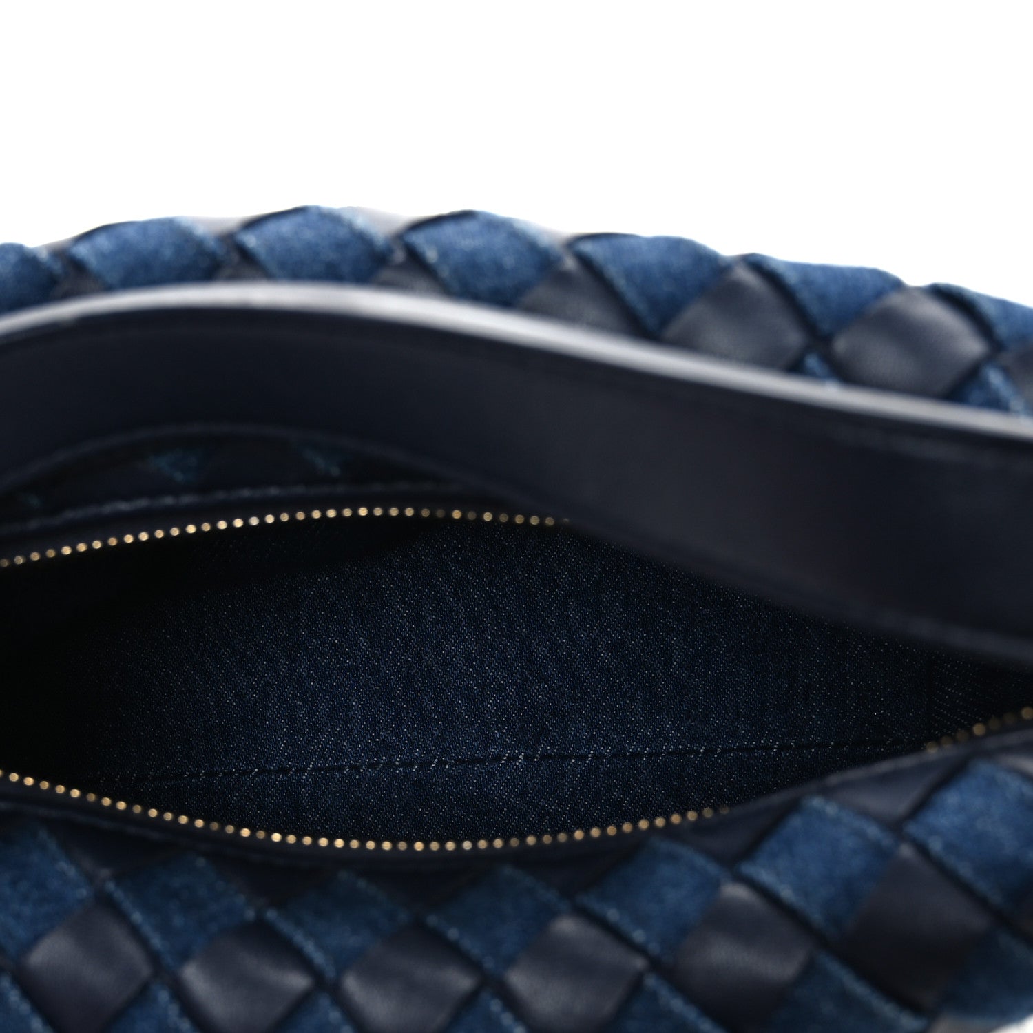 Bottega Veneta Nappa Denim Intrecciato Mini Wallace Abyss Indigo 5 of 11