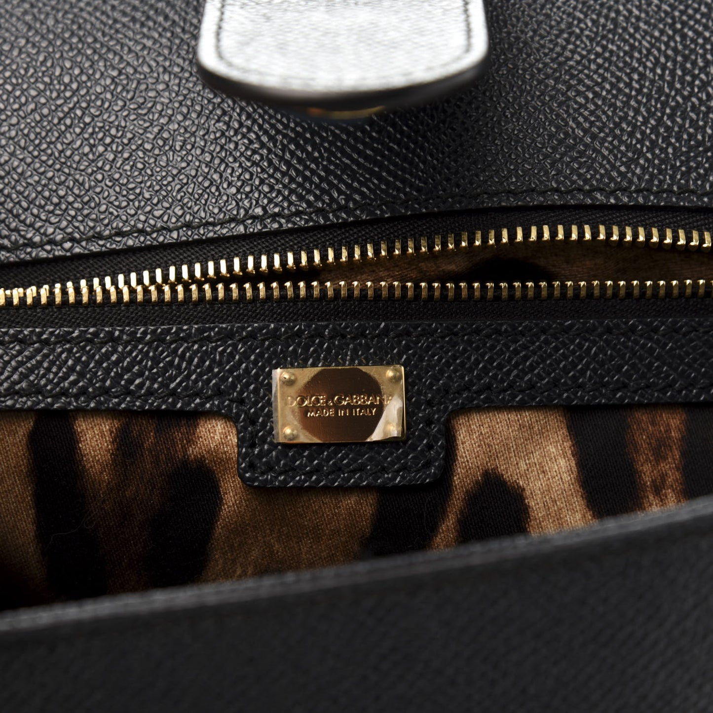Dauphine Large Bi-Color Miss Sicily Satchel Black Brown