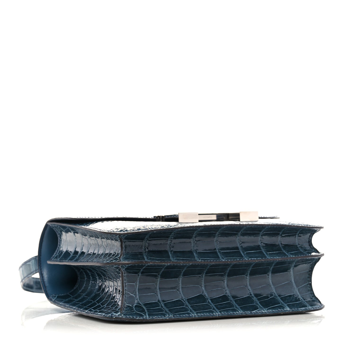 Shiny Alligator Constance 24 Bleu Paon